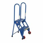 Vestil FLAD-2 Steel Folding Ladder with Wheels