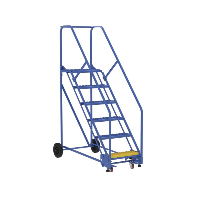 Vestil LAD-6-14-G-EZ Steel Rolling Warehouse Ladder