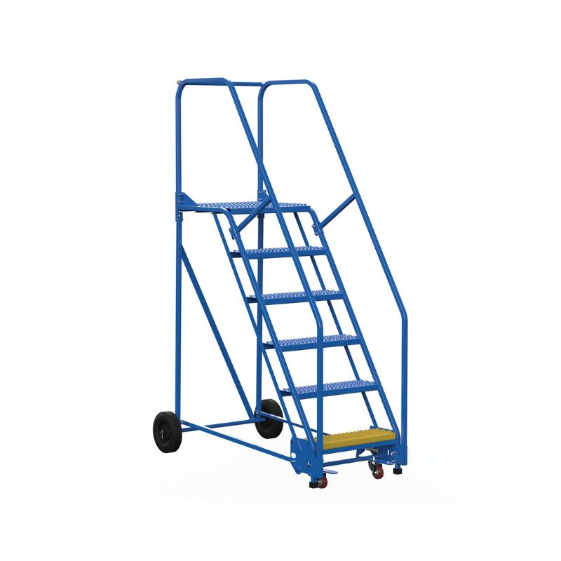 Vestil LAD-6-21-G Steel Rolling Warehouse Ladder