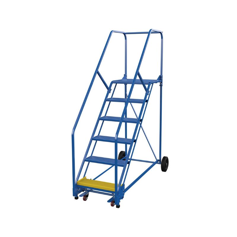 Vestil LAD-6-21-P-EZ Steel Rolling Warehouse Ladder