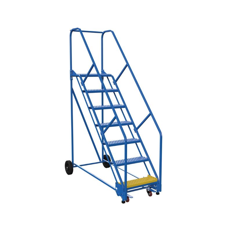 Vestil LAD-7-14-G-EZ Steel Rolling Warehouse Ladder