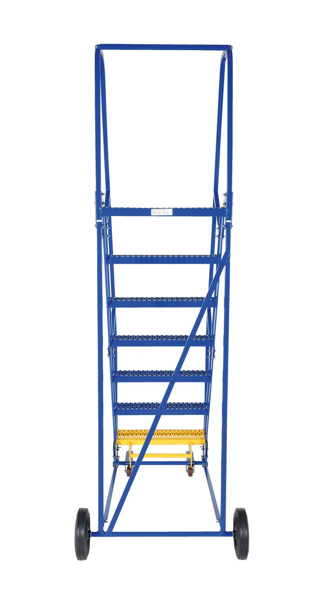 Vestil Lad-7-14-G Steel Rolling Warehouse Ladder - Vestil Lad-7-14-G Steel Rolling Warehouse Ladder - Material Handling