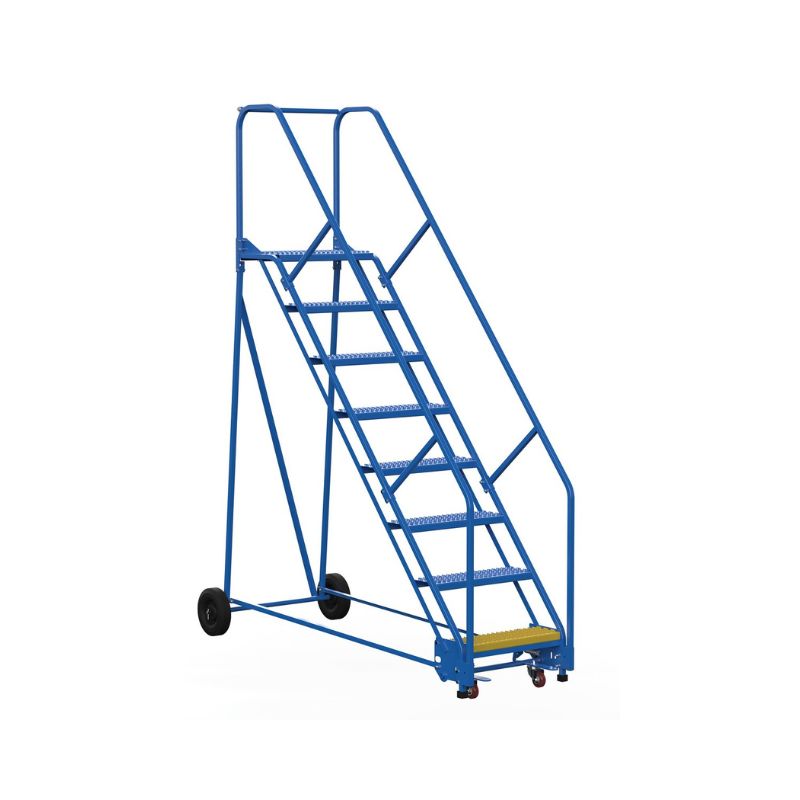 Vestil LAD-8-14-G-EZ Steel Rolling Warehouse Ladder