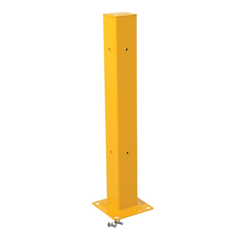 Vestil GR-STC8-DI-TP42-YL Steel Tubular Mounting Posts with Drop In Style Bracket