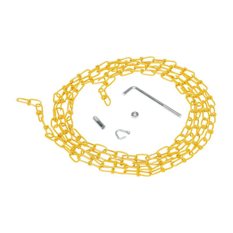 Vestil OH-15-YEL Steel Double Loop Coil Chain Yellow with Hanger