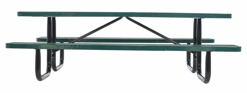 Vestil Pt-Mx-3096-Gn Steel Picnic Table Expanded Metal Rectangle Top