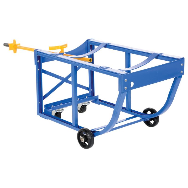 Vestil RDC-60-5-PU Steel Economy Rotating Drum Cart with Polyurethane Wheels