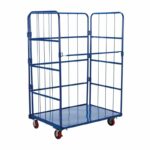 Vestil ROL-3143-1 Steel FoldableNestable Roller Container 1 Shelf