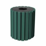 Vestil TR-PR-33-GN 100% Recycled Plastic Trash Receptacle Round