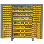 Vestil VSC-JC-171 Steel-Plastic Storage Cabinet with 171 Yellow Bins