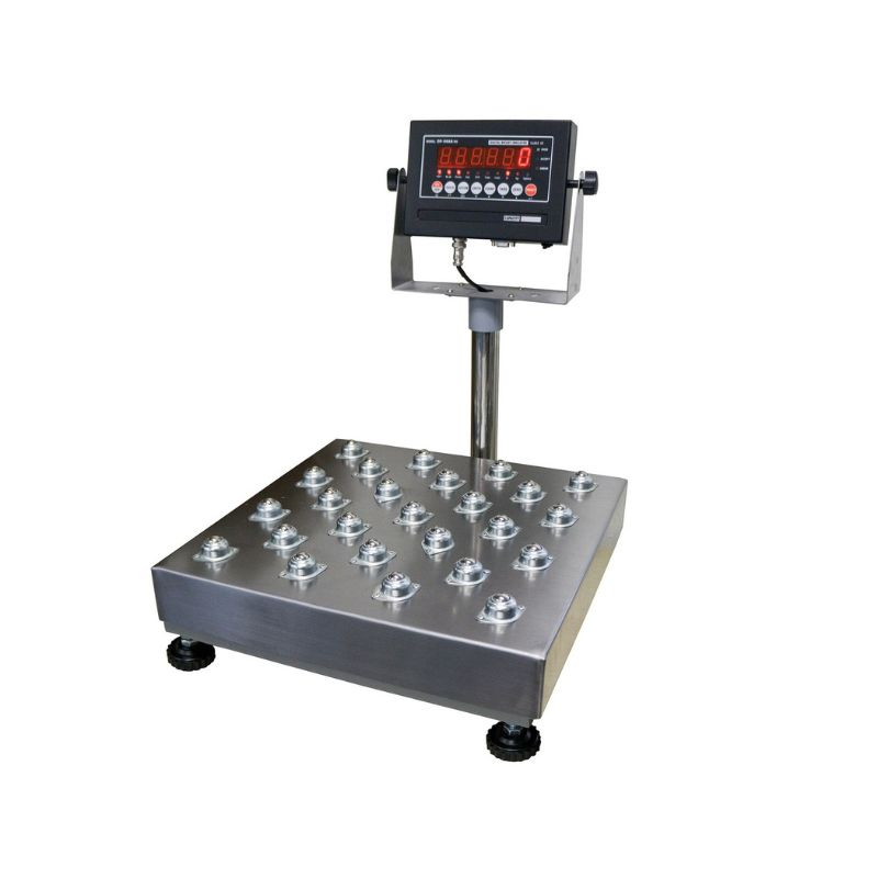 Vestil BS-915BT-2424-1000 Steel Bench Scale with Stainless Steel Tray with Ball Top