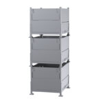 Premier Collapsible Solid Wall Container Stacked