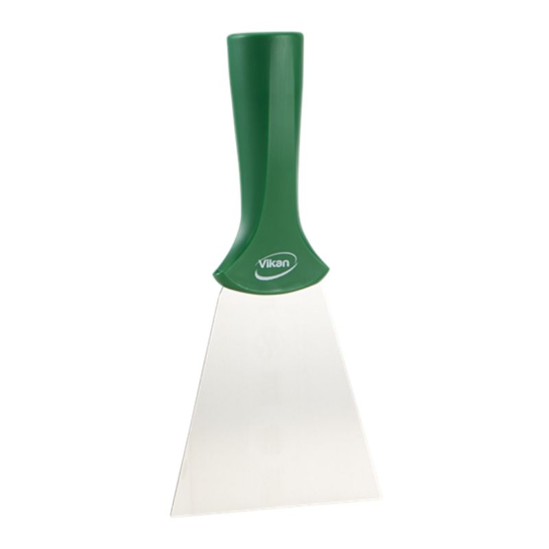 Vikan 3.9-inch Stainless Steel Scraper with Threaded Handle - Green