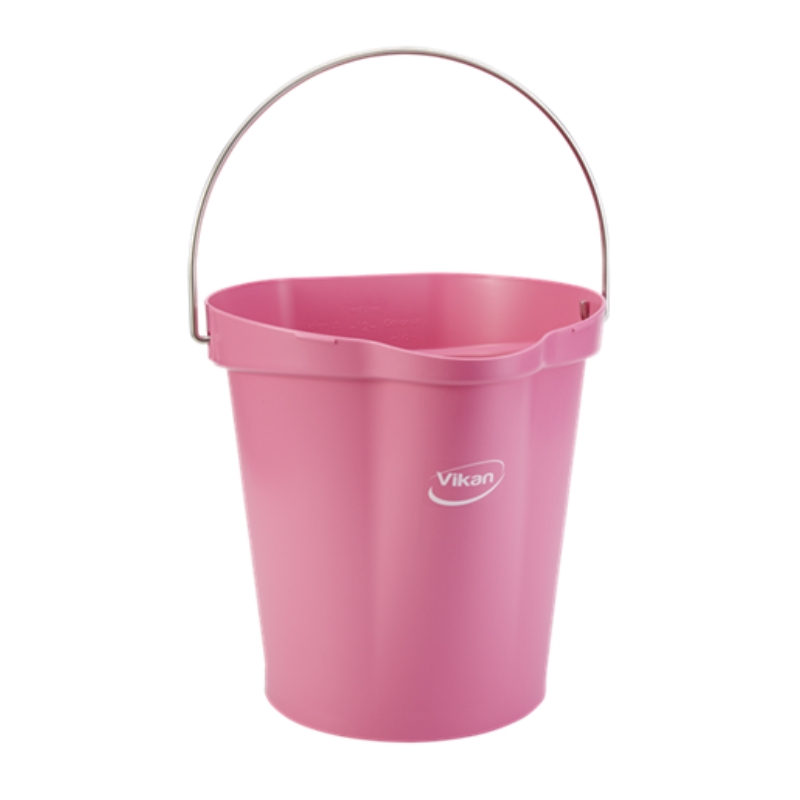 Vikan Hygiene Bucket 3.17 Gallons Pink