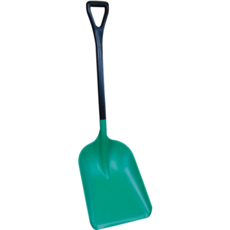 Vikan Safety Shovel w Extended Handle 13.8 Inch Blade Green