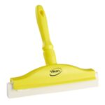 Vikan Hand Squeegee with Replacement Cassette 9.8 Inch Yellow