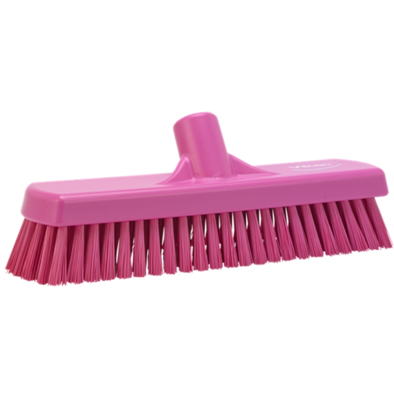Vikan WallFloor Washing Brush 12 Inch Stiff Pink