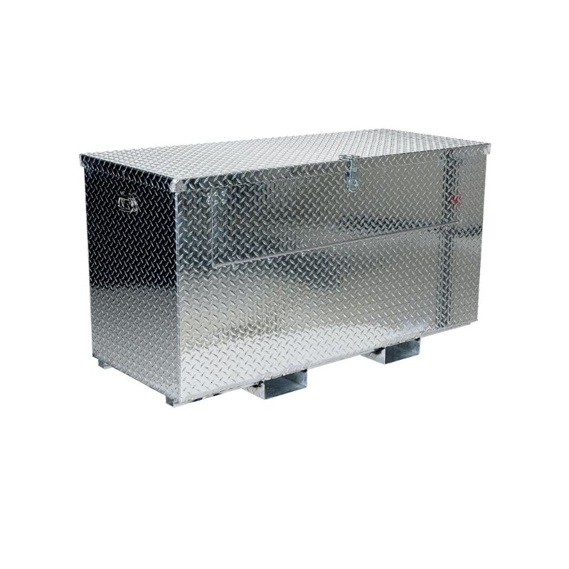 Vestil APTS-2436-F-FD Aluminum Portable Tool Box with Fold Down Front Door with Fork Pockets