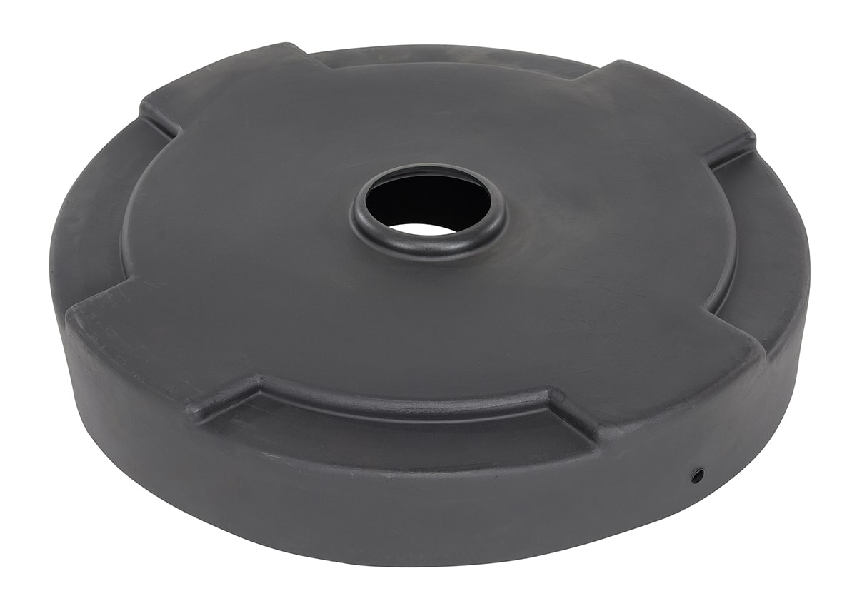 Vestil DC-P-55-CAN-BK Low-Density Polyethylene Drum Recycling Lid Closed