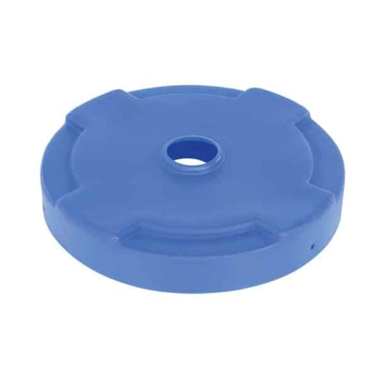 Vestil DC-P-55-CAN-BU Low-Density Polyethylene Drum Recycling Lid Closed