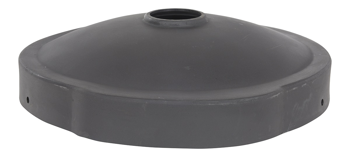 Vestil DC-P-55-CANF-UF-BK Polyethylene Drum Recycling Lid with Flap 1