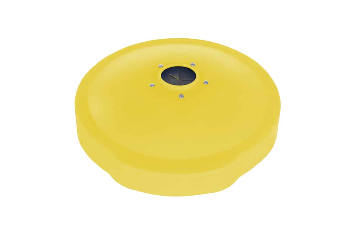 Vestil DC-P-55-CANF-UF-YL Polyethylene Drum Recycling Lid Universal