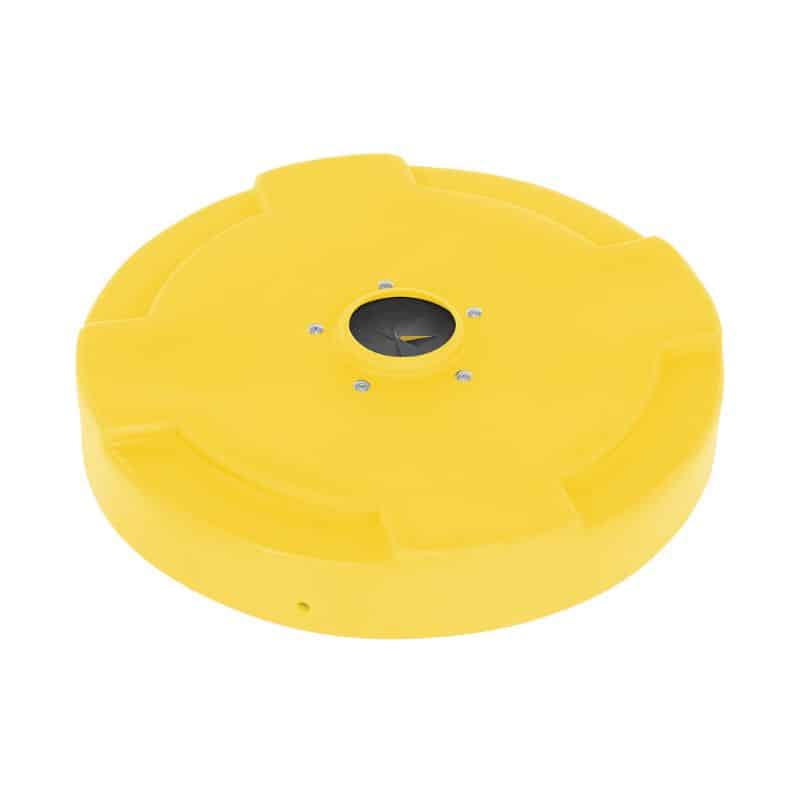 Vestil DC-P-55-CANF-YL Polyethylene Drum Recycling Lid with Flap