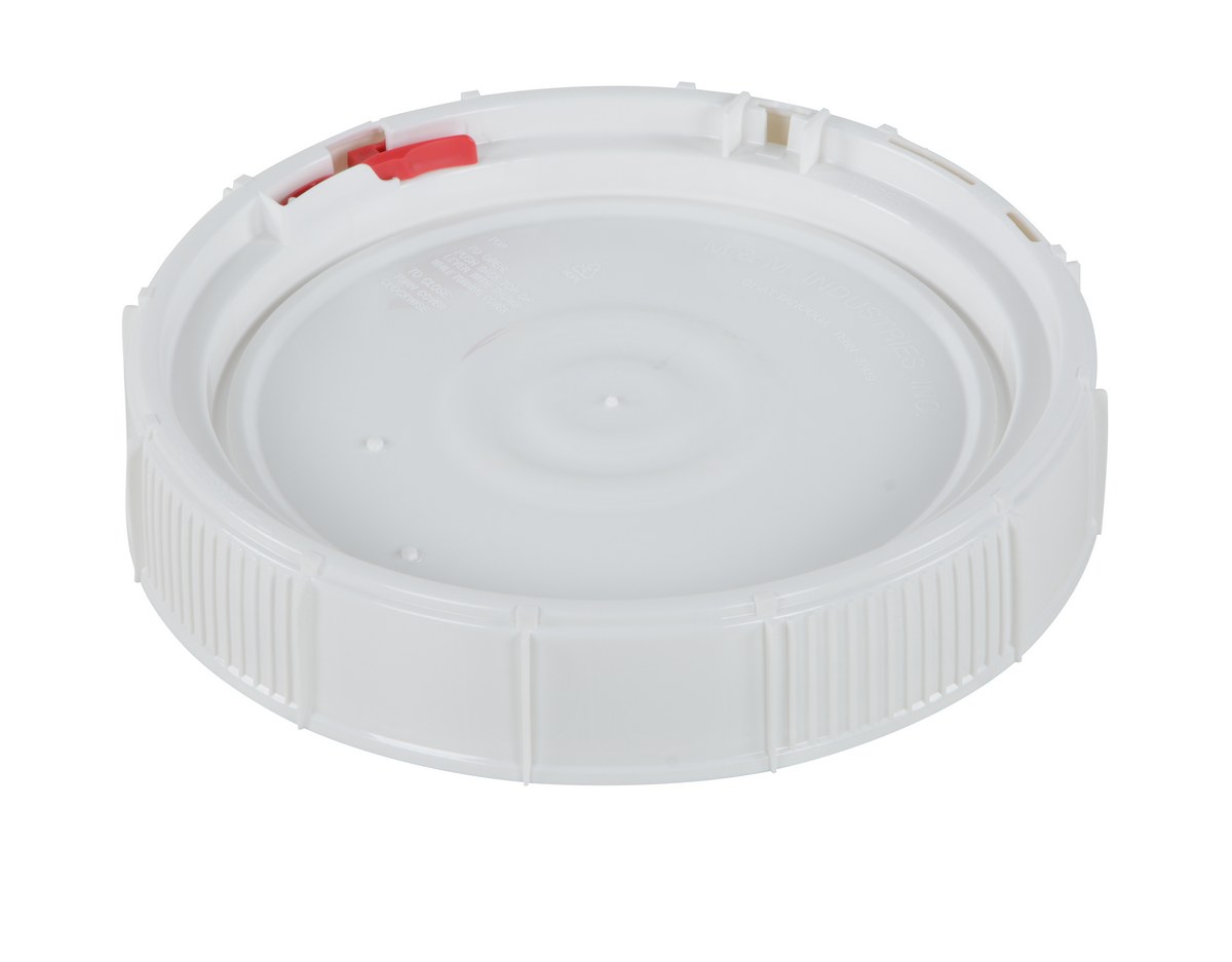 Vestil LID-SCR Polyethylene Gallon Lid for Screw Top Pail White 2