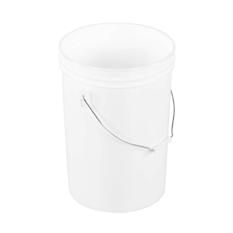 Vestil PAIL-6-PWS High Density Polyethylene Open Head Pail with Steel Handle 6 Gallon
