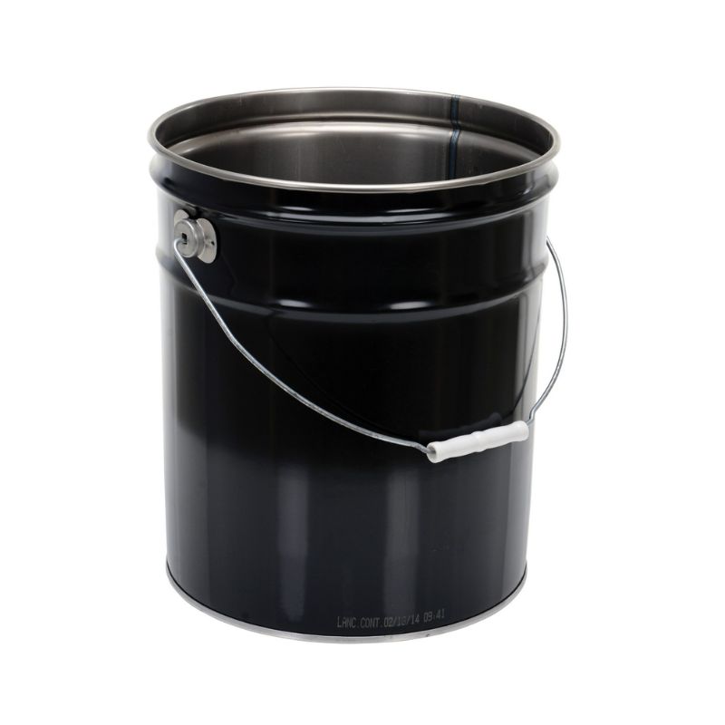 Vestil PAIL-STL-RI Steel Open Head Pail 5 Gallon