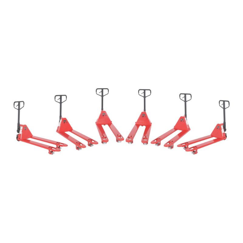Vestil PM4-2148-LP-6PKG Steel Low Profile Pallet Trucks 6 Pack 4000 Lb. Capacity