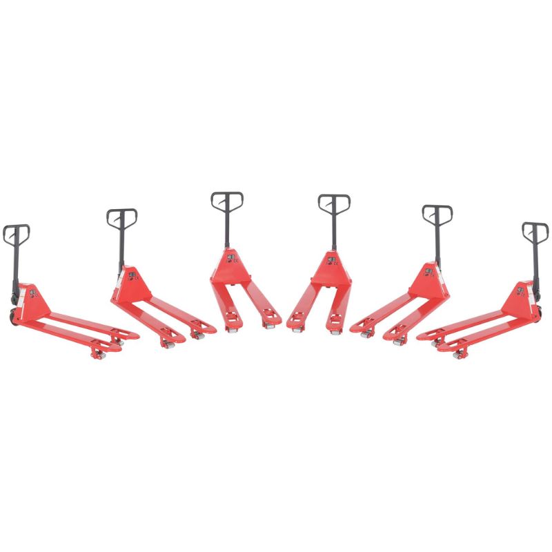Vestil PM4-2748-LP-6PKG Steel Low Profile Pallet Trucks 6 Pack 4000 Lb. Capacity