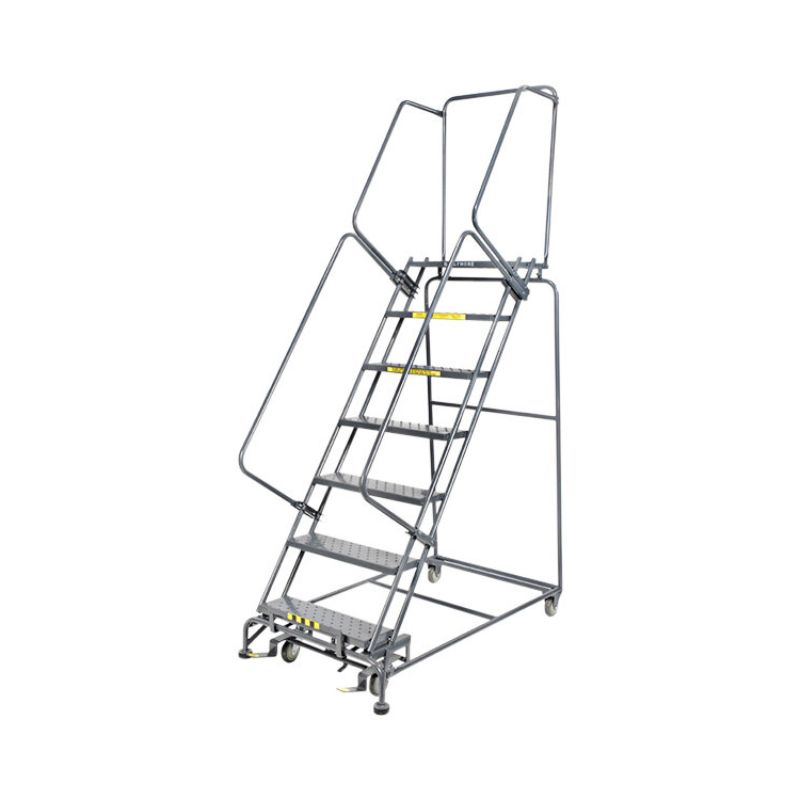 Ballymore 072414 M-2000 Series 7-Step Gray Steel Rolling Safety Ladder
