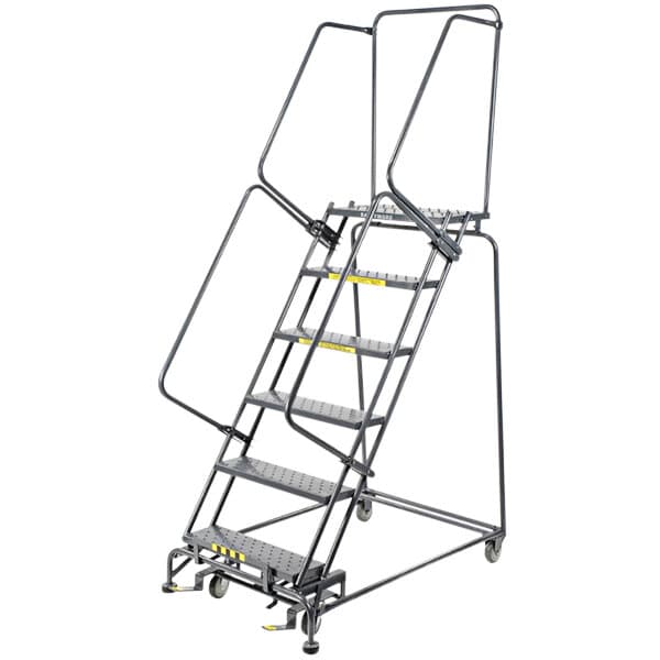 Ballymore 052414 M-2000 Series 5-Step Gray Steel Rolling Safety Ladder