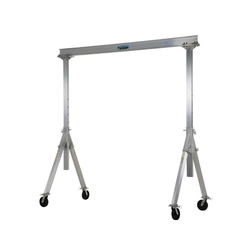 Vestil AHA-2-10-12 Aluminum Adjustable Height Gantry Crane with Glass Filled Nylon Casters