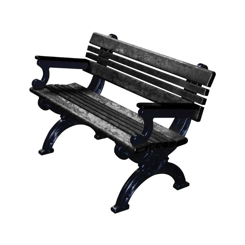 Vestil BEN-PCBA-48-BKBK Recycled Plastic Bench