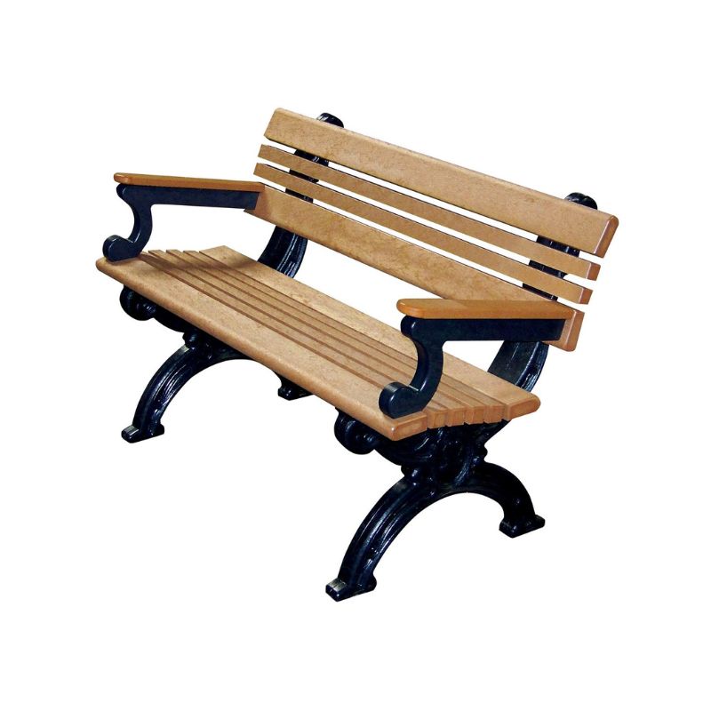 Vestil BEN-PCBA-48-BKCD Recycled Plastic Bench