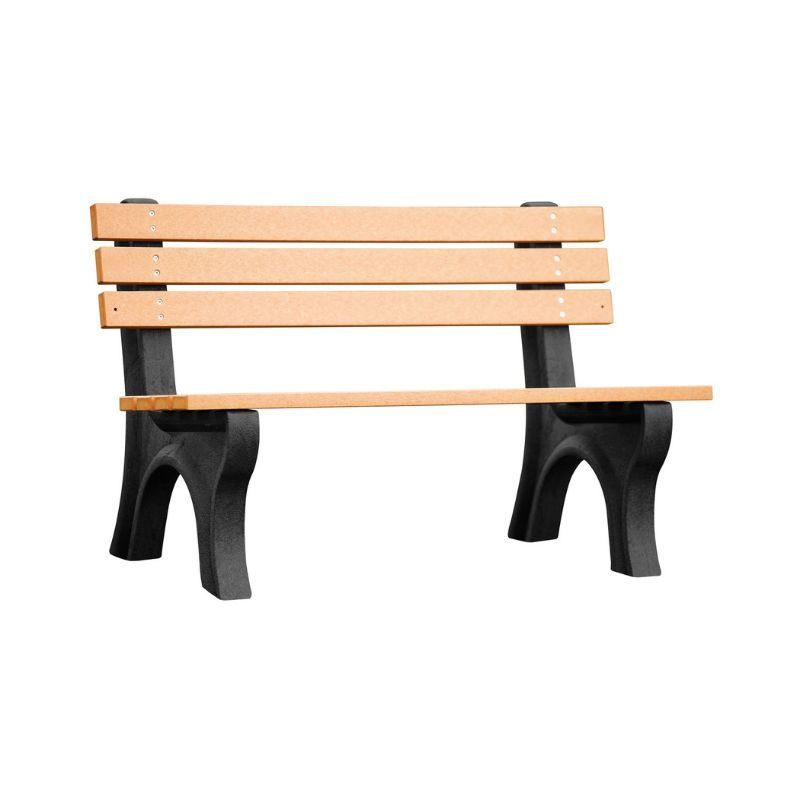 Vestil BEN-PECB-48-BKCD Recycled Plastic Economy Backed Bench