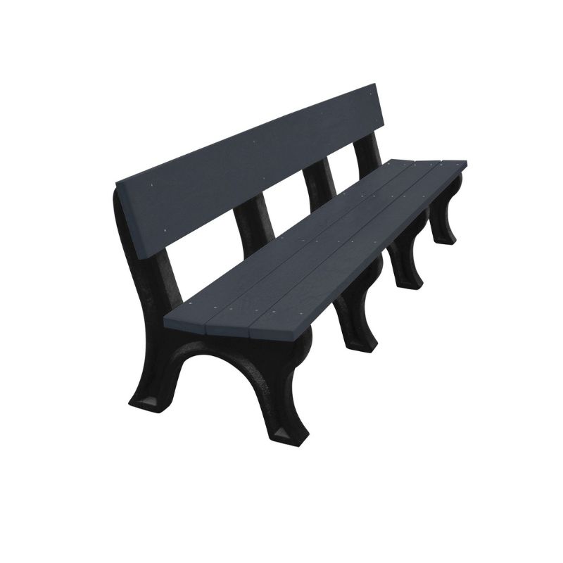 Vestil BEN-PLMB-96-BKCH Recycled Plastic Landmark Backed Bench