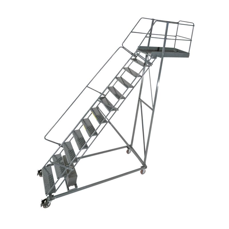 Ballymore CL-15-14 15-Step Heavy-Duty Steel Rolling Cantilever Ladder (1)