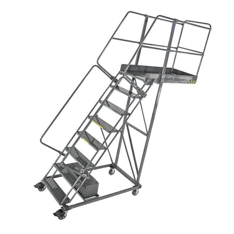 Ballymore CL-6-28 6-Step Heavy-Duty Steel Rolling Cantilever Ladder (1)