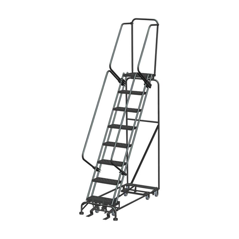 Ballymore Pip-12 12-Step Gray Steel All-Direction Rolling Safety Ladder Ballymore Pip-12 12-Step Gray Steel All-Direction Rolling Safety Ladder