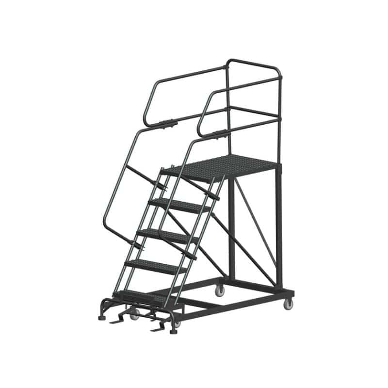 Ballymore SEP6-3636 6-Step Heavy-Duty Steel Mobile Work Platform with Handrails