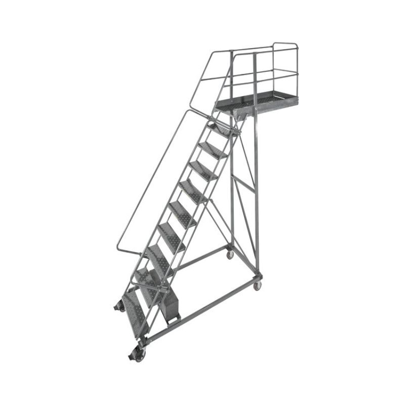 Ballymore CL-10-14 10-Step Heavy-Duty Steel Rolling Cantilever Ladder