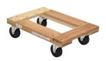 Vestil HDOF-1624-12-NM Hardwood Open Deck Dolly with Non Marking Casters - Image 5