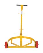 Vestil LO-DC-PU Steel Low Profile Drum Dolly with Poly On Steel Casters - Image 3