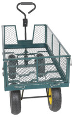 Vestil LSC-2448-4SD Steel Landscape Cart with Fold Down Side - Image 4