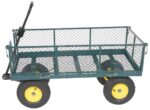 Vestil LSC-2448-4SD Steel Landscape Cart with Fold Down Side - Image 5