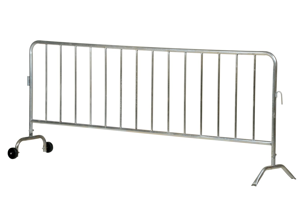 Vestil PRAIL-102-HD-G-W Steel Heavy Duty Crowd Control Interlocking Barrier with Feet