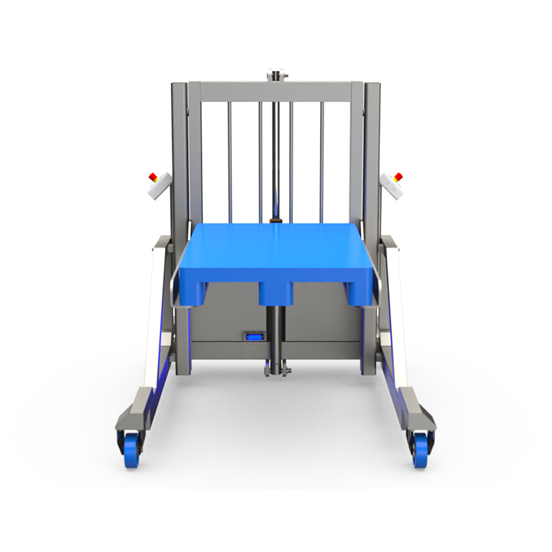 Premier Handling Stainless Steel Wide Pallet Lifter & Stacker Front